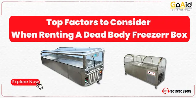 Dead Body Freezer Box On Rent